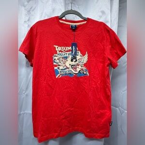 Triumph Women’s Red Motorcycle T Shirt Size XL NWT